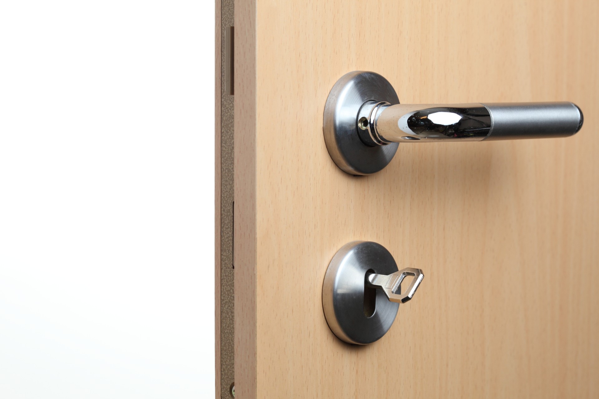 door handle and key in lock